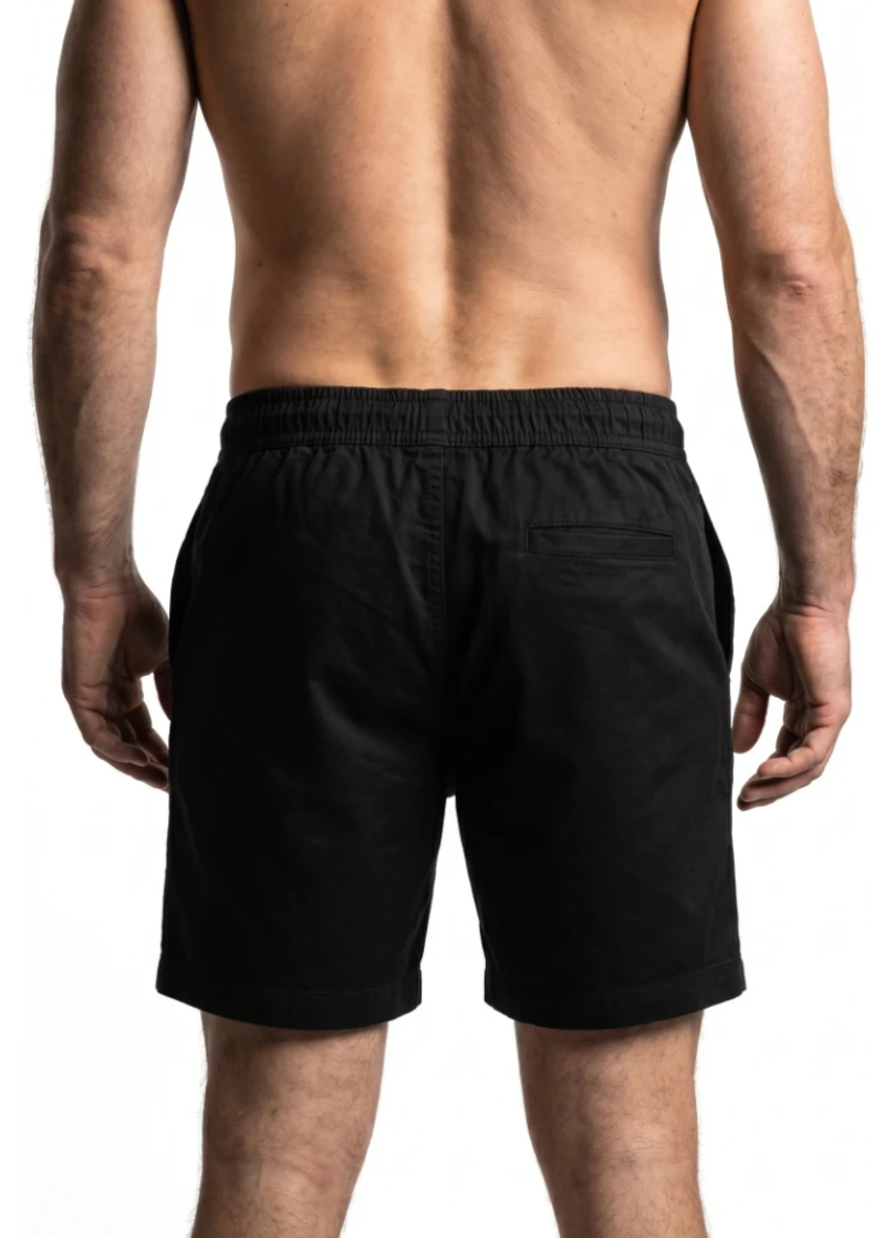 Short Sarja RL Preto | Com Cavaleiro Tom Sobre Tom
