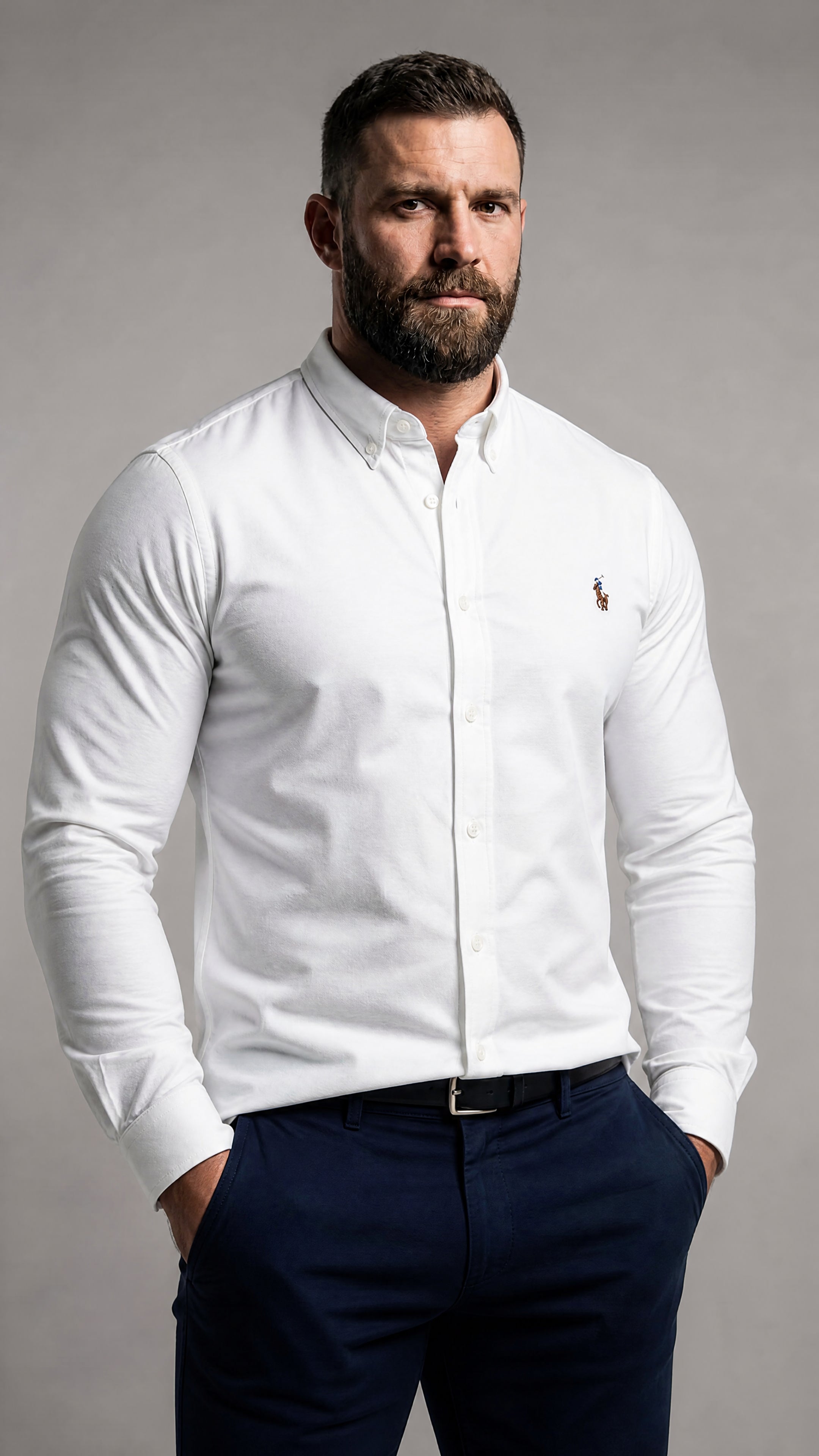 Camisa Social Manga Longa RL- T/ Oxford