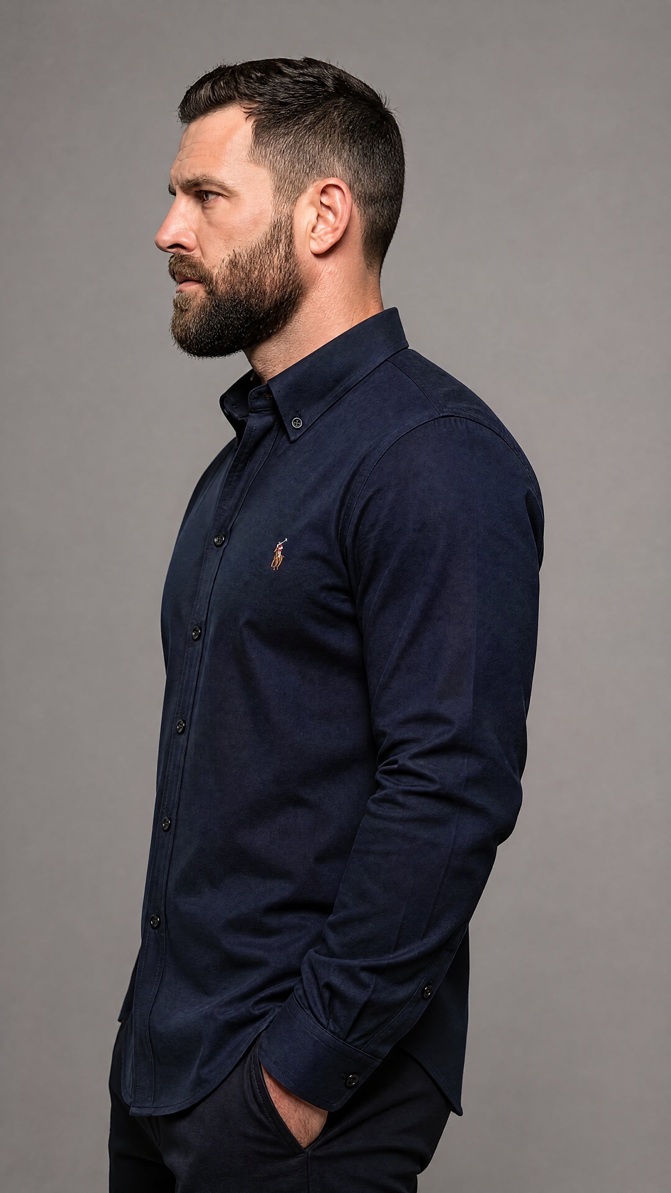 Camisa Social Manga Longa RL- T/ Oxford