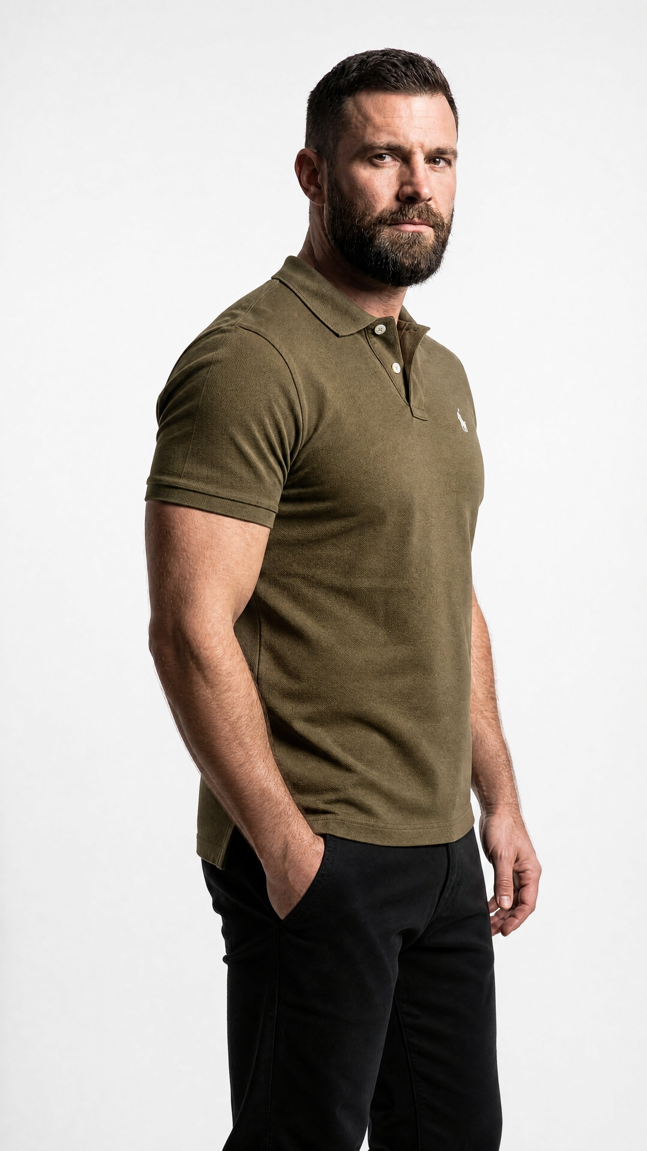 Camisa Gola Polo RL Corte Americano - Custom Fit