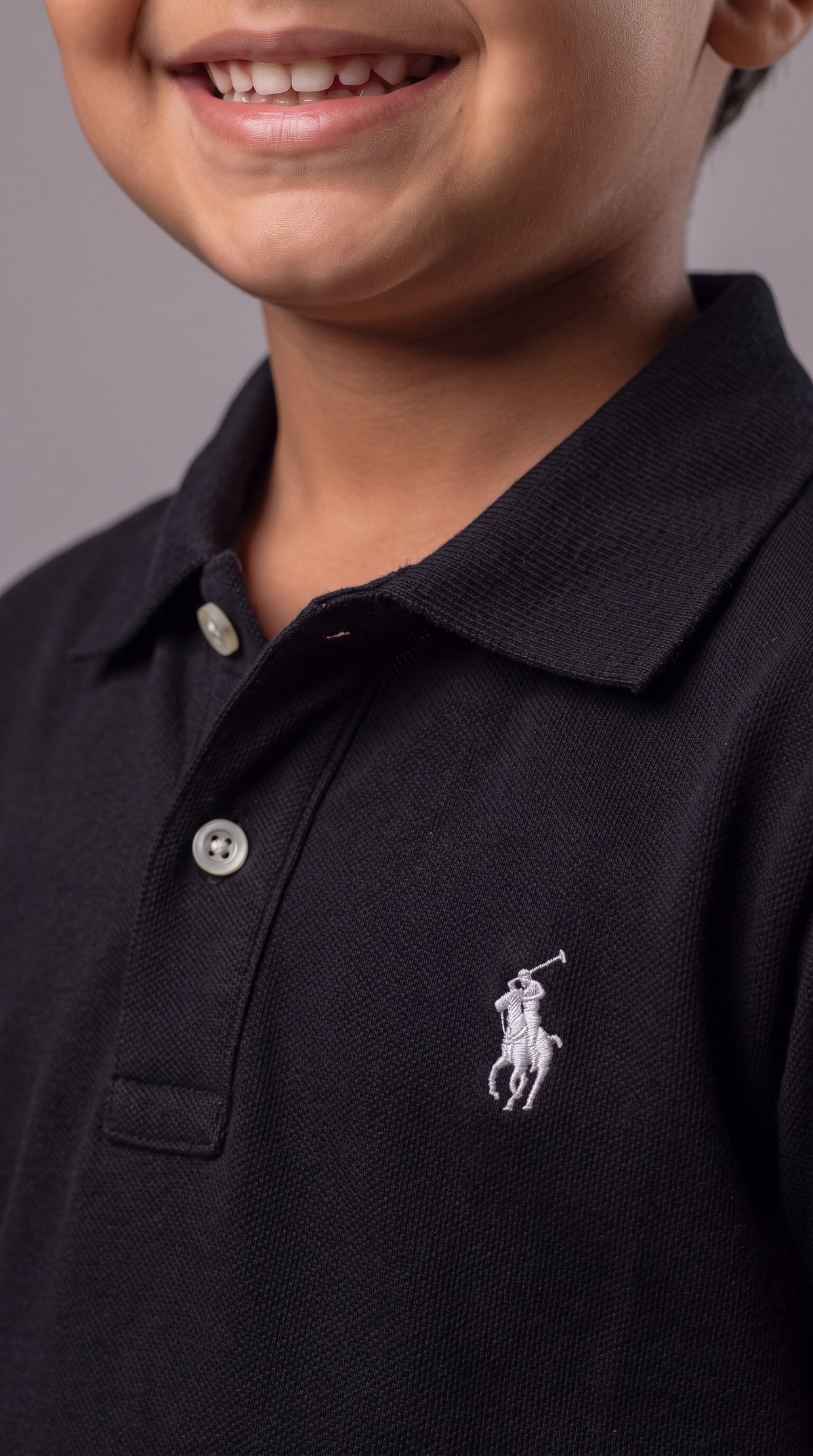 Camisa Polo INFANTIL - RL | Preta |