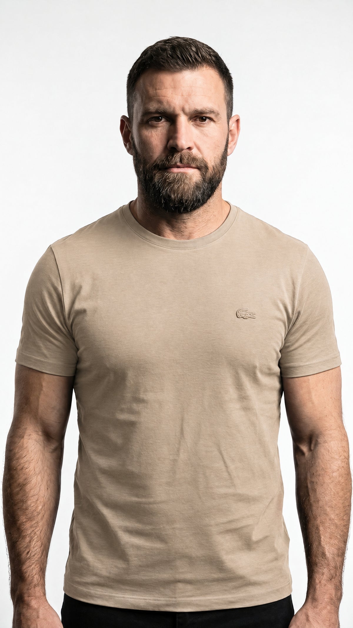 Camiseta Vermelha Bege Croc - Jacaré Tonal Premium