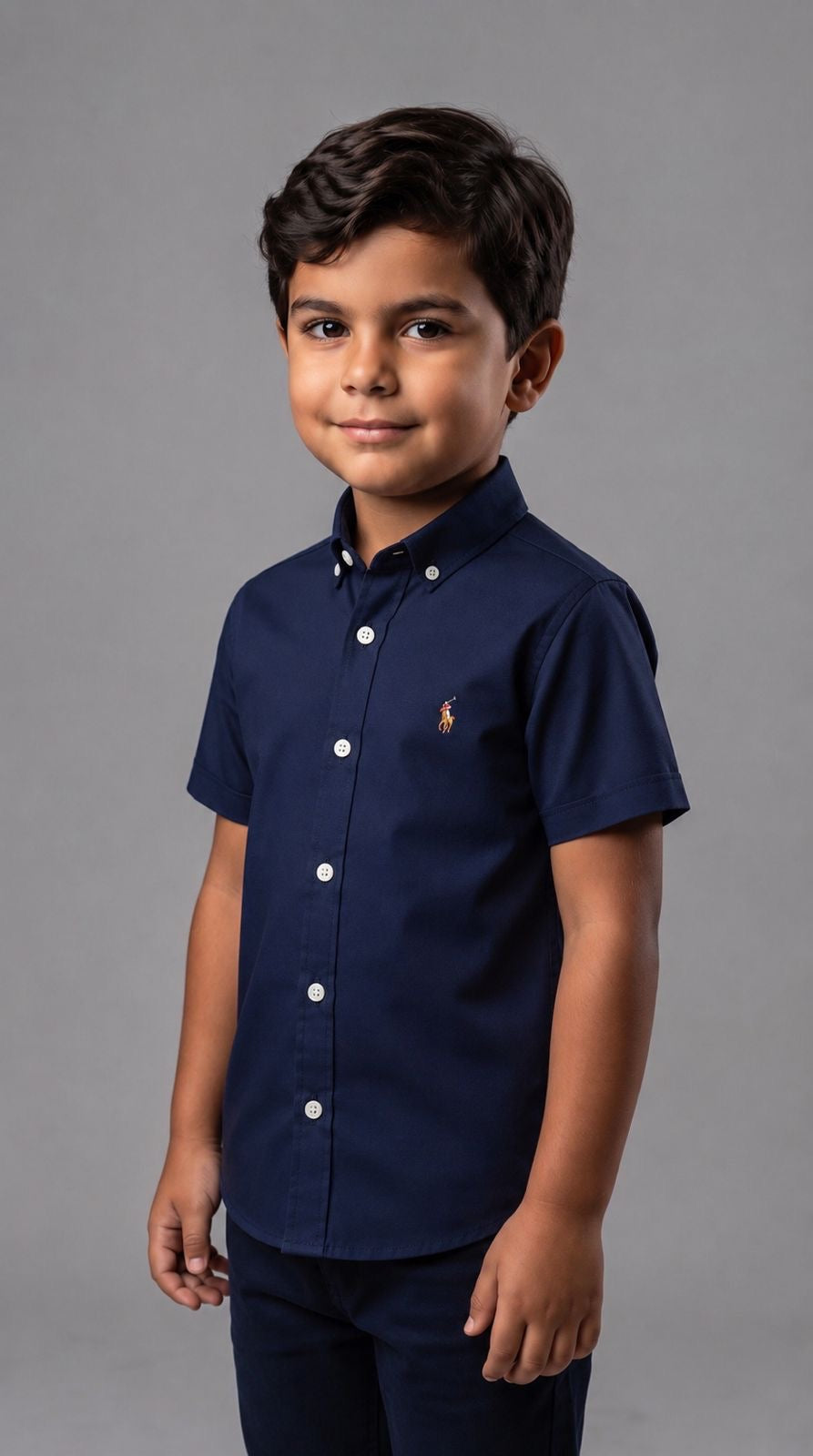 Camisa Social Sarja INFANTIL - RL | Azul Marinho
