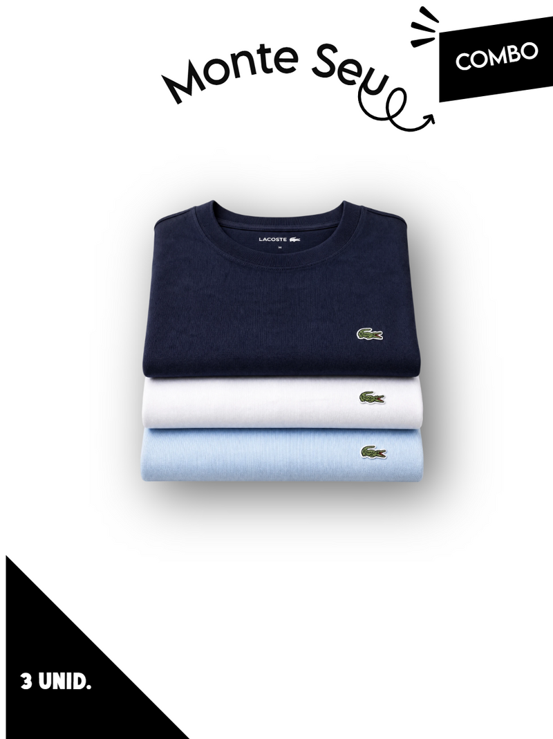 Combo 03 Camisetas Lacoste Classica