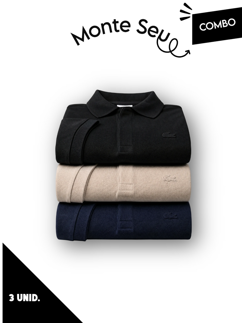 Combo 03 Camisas Gola Polo LCT -Paris