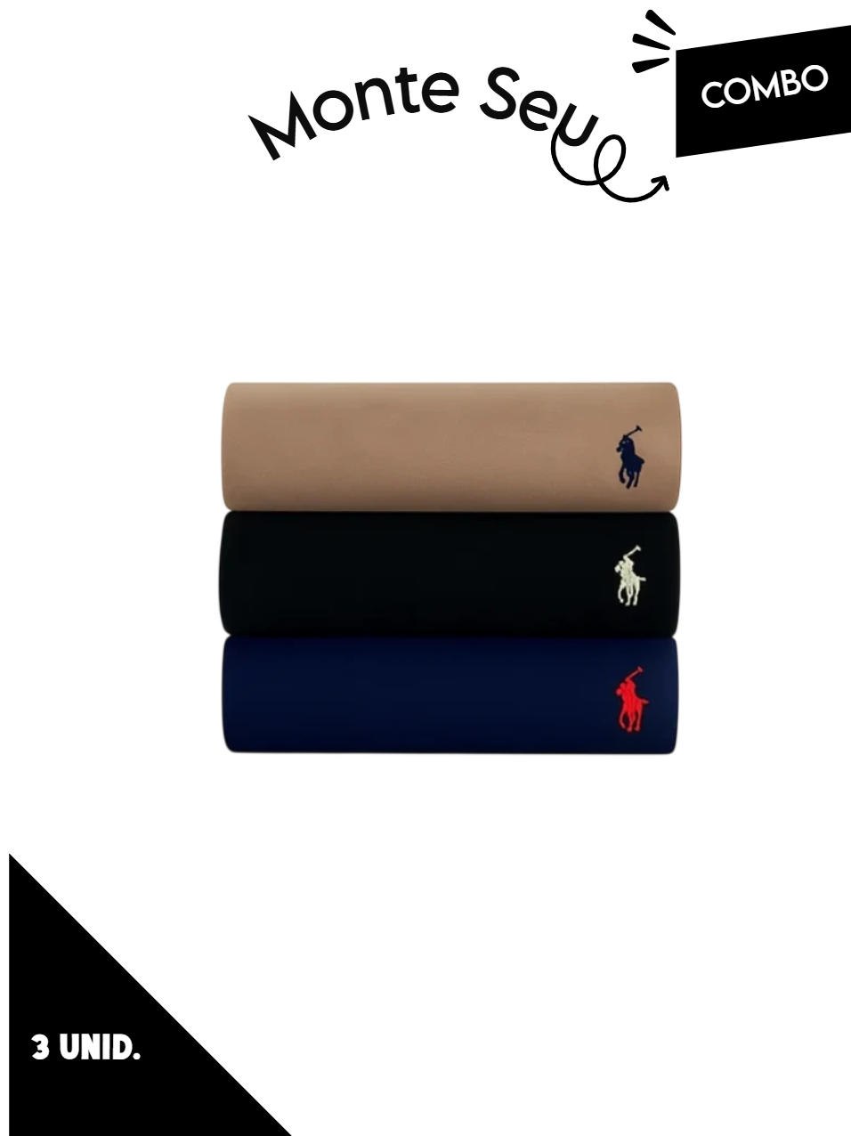 Combo 03 Camisetas RL - Icon Classic