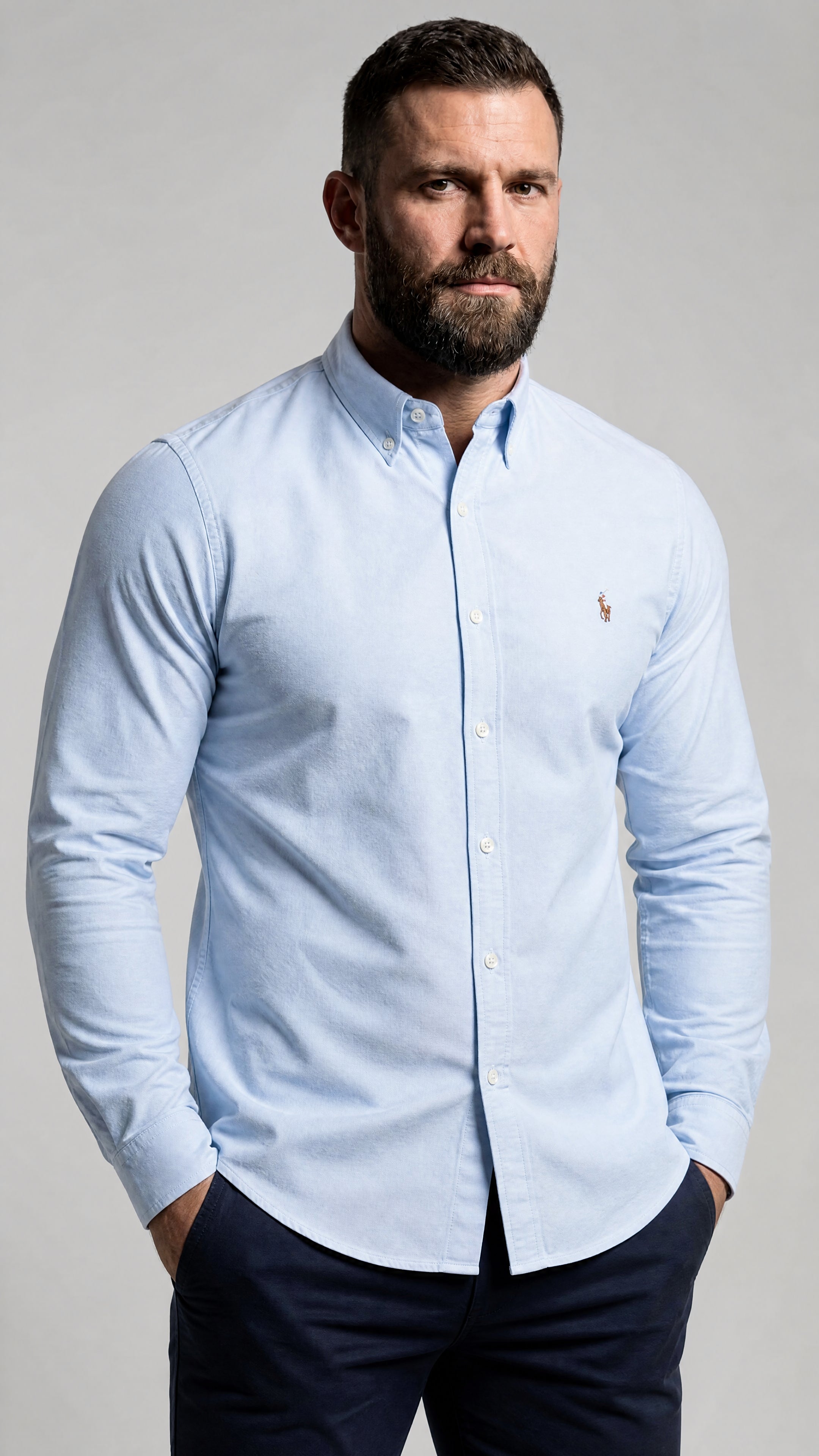 Camisa Social  Manga Longa  RL- T/ Oxford