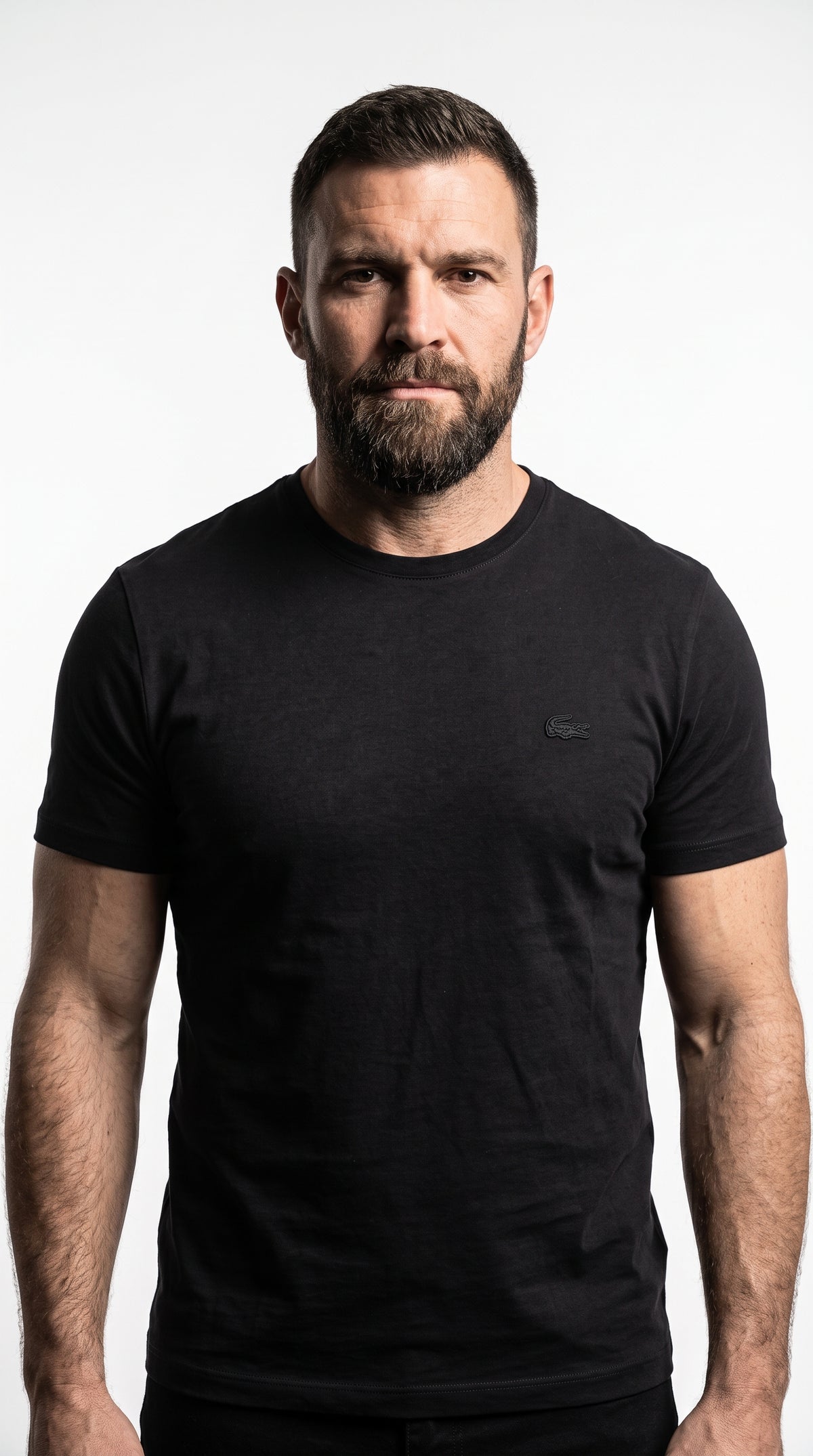 Camiseta Preta Black Croc - Jacaré Tonal Premium