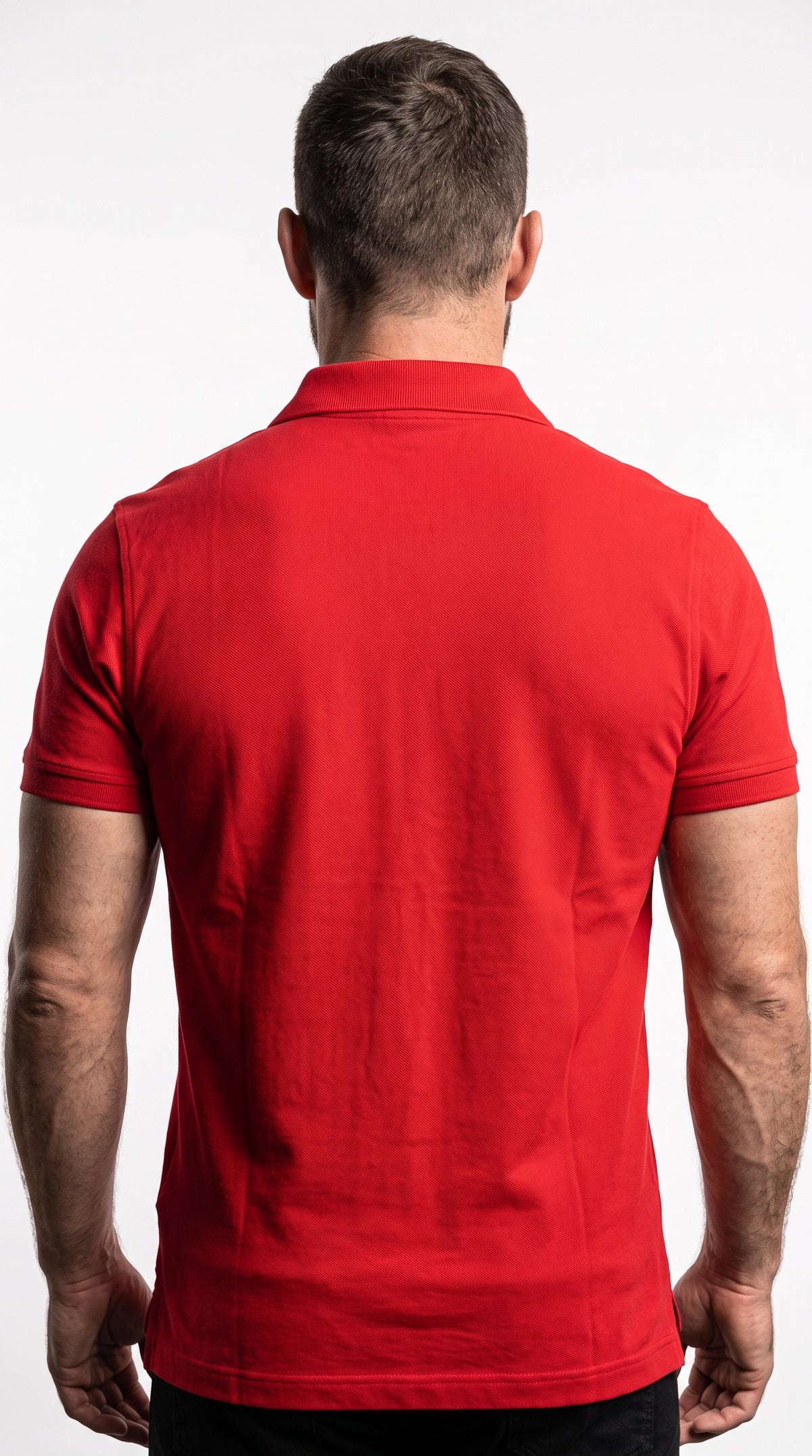 Camisa Gola Polo Vermelha Flag - Bandeira Bordada Premium