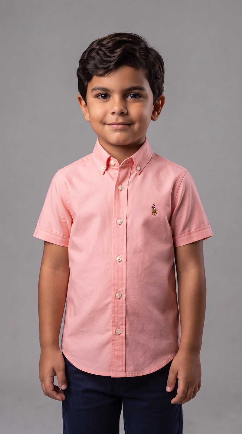 Camisa Social Sarja INFANTIL - RL | Salmão