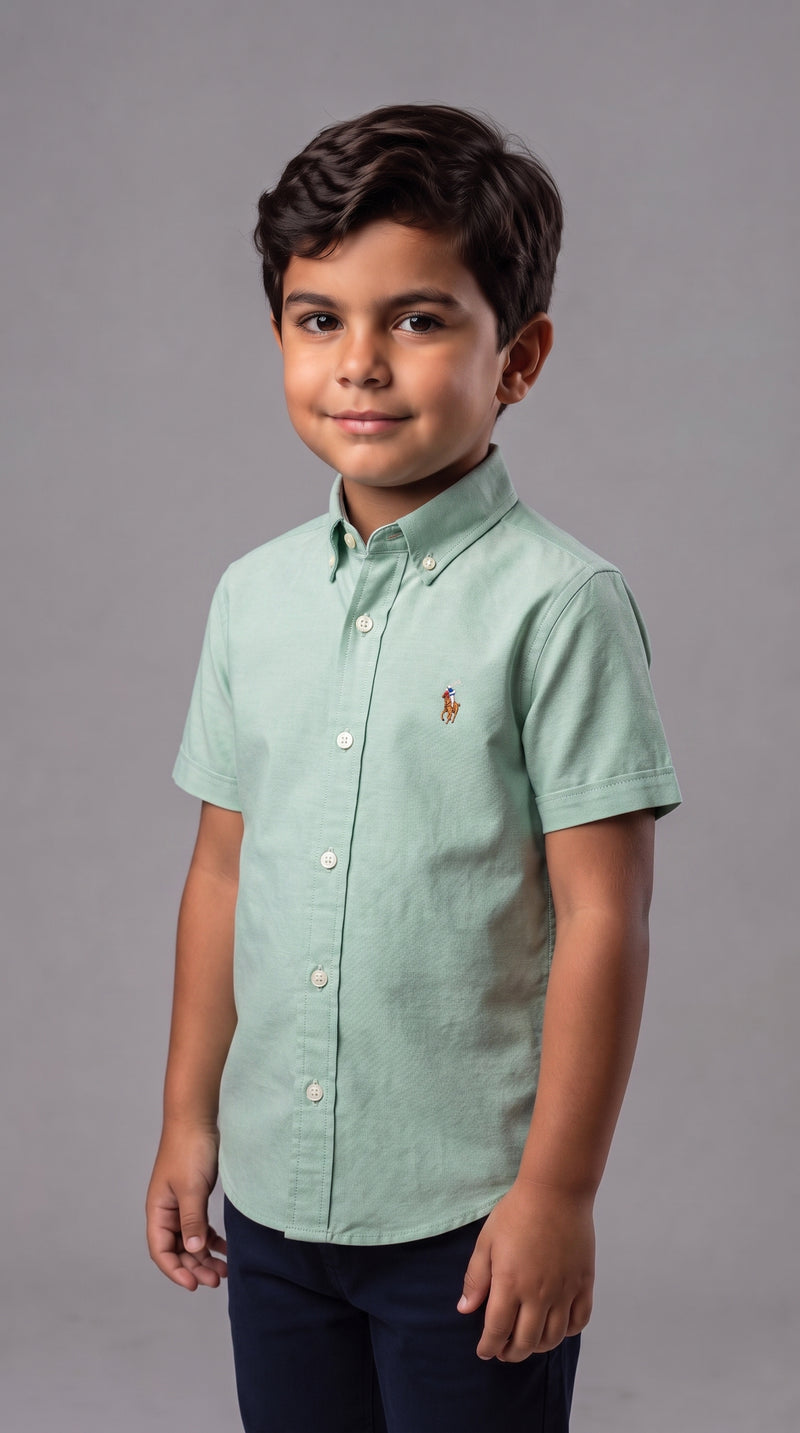 Camisa Social Sarja INFANTIL - RL | Verde Claro