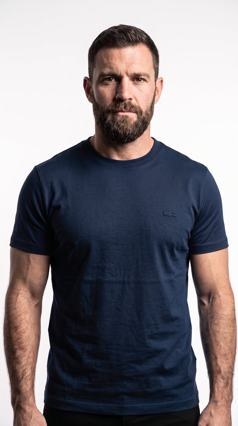 Camiseta Azul Marinho Croc - Jacaré Tonal Premium
