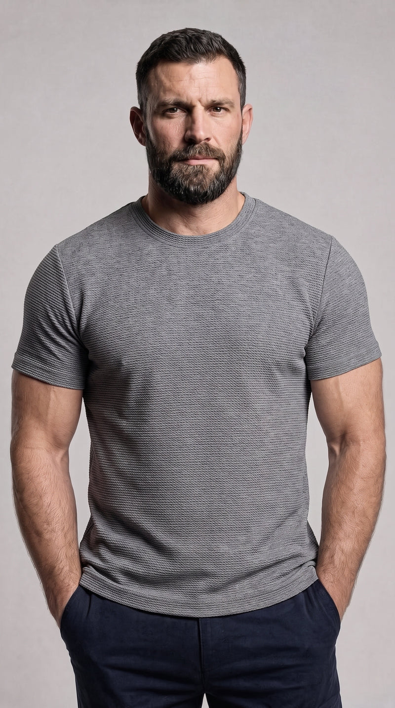 Camiseta Tech Flow Texturizada - Cinza