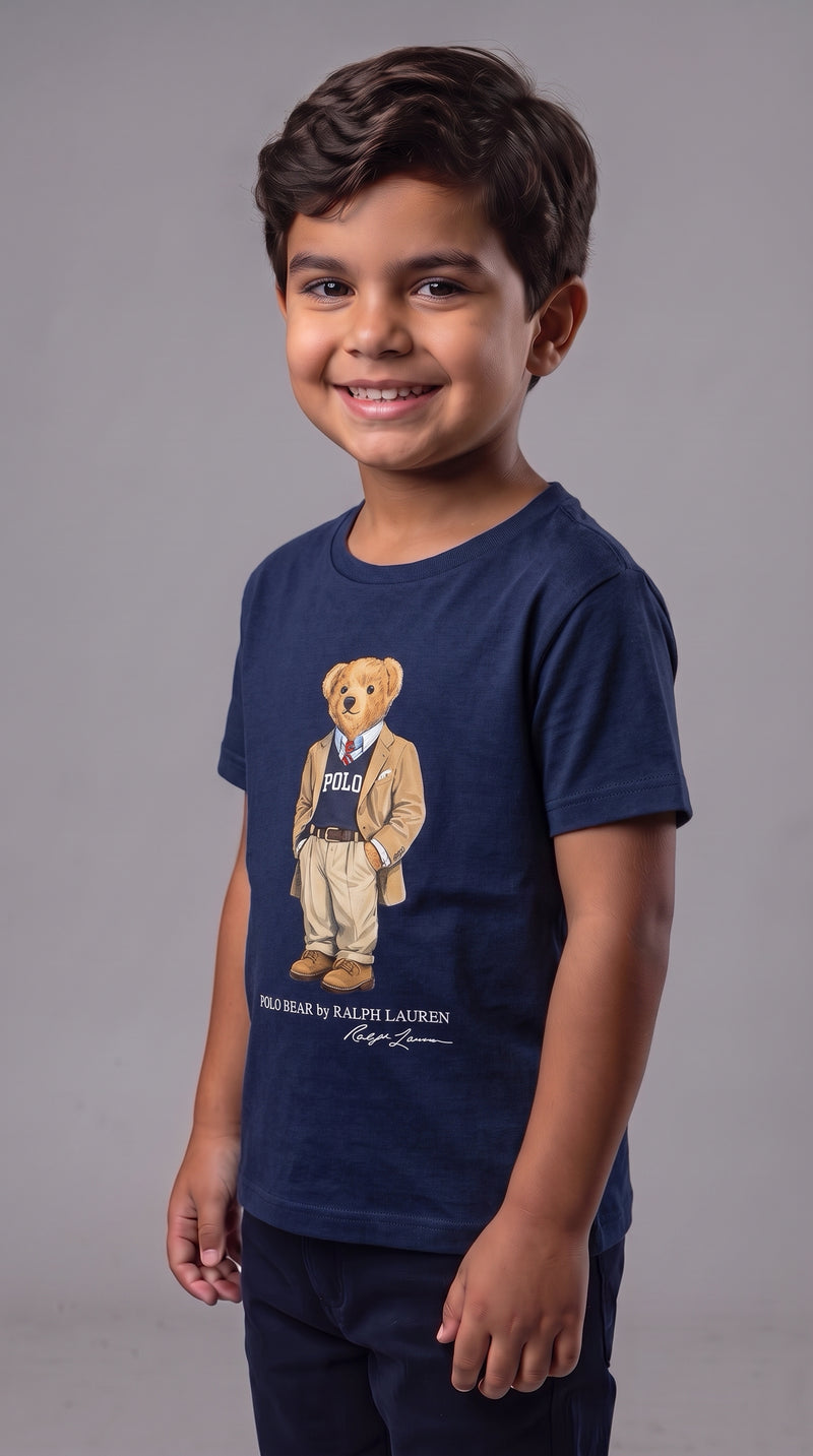 Camiseta Infantil Polo Bear Blazer - RL Azul Marinho
