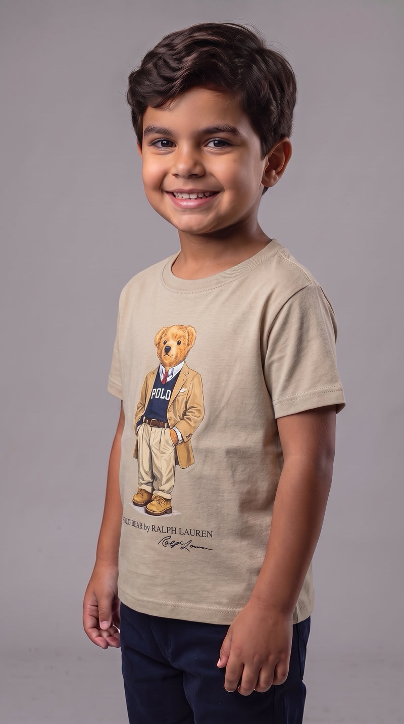 Camiseta Infantil Polo Bear Blazer Suit - RL Bege
