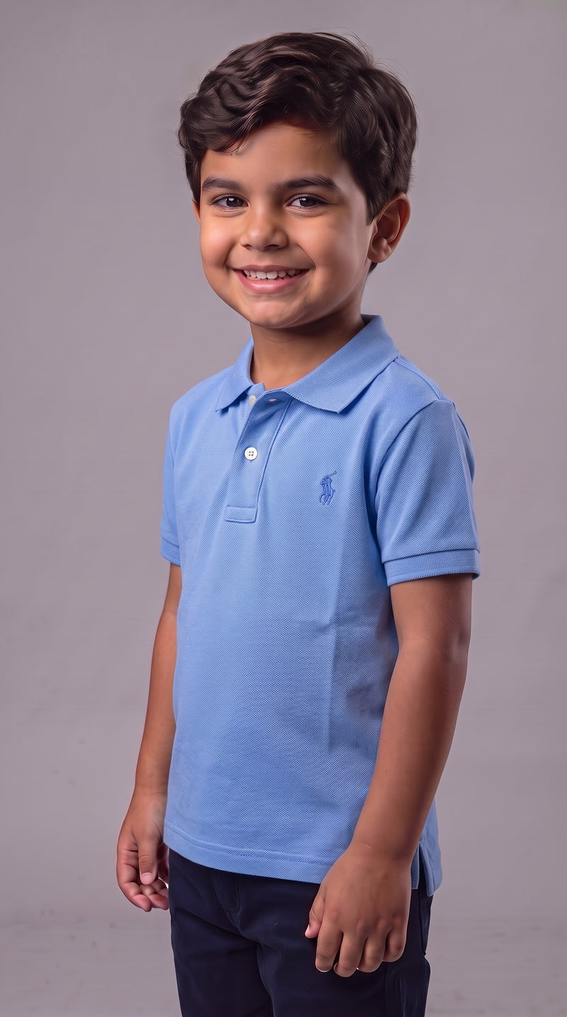 Camisa Polo INFANTIL - RL | Azul Clarinho |