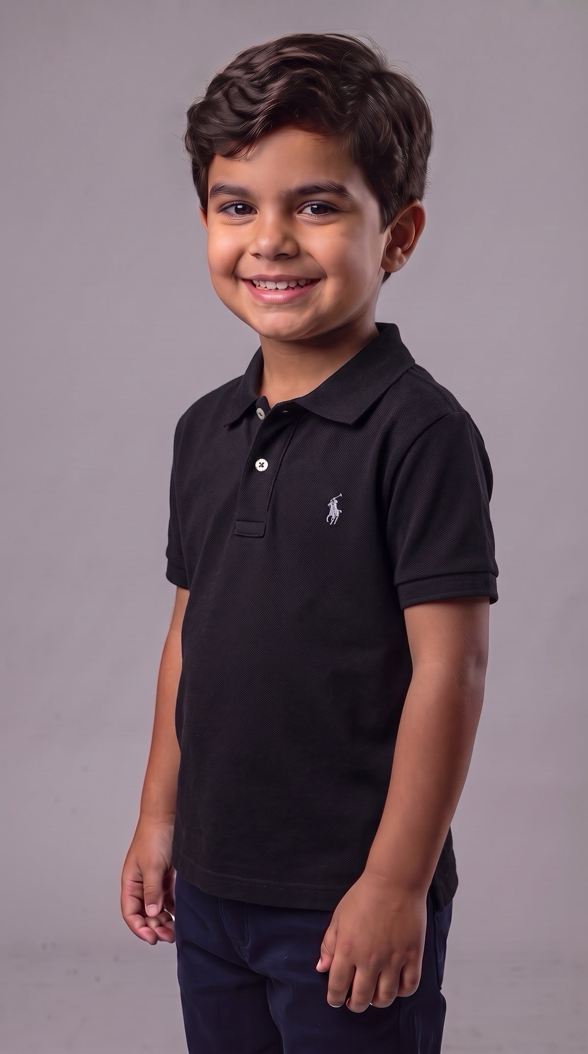 Camisa Polo INFANTIL - RL | Preta |