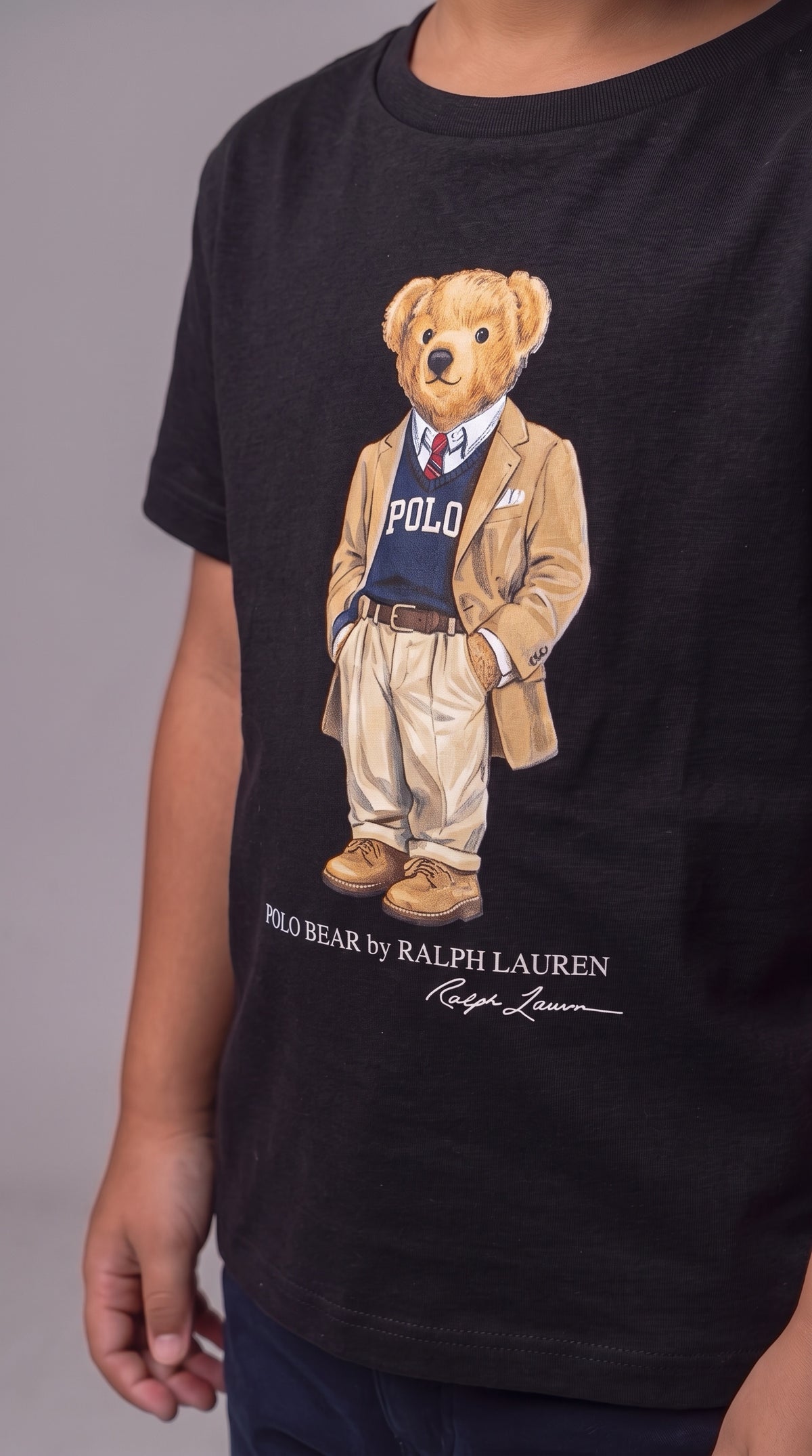 Camiseta Infantil Polo Bear Blazer - RL Preta