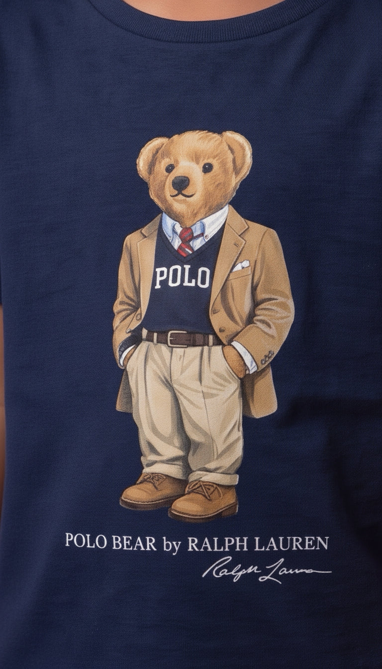 Camiseta Infantil Polo Bear Blazer - RL Azul Marinho