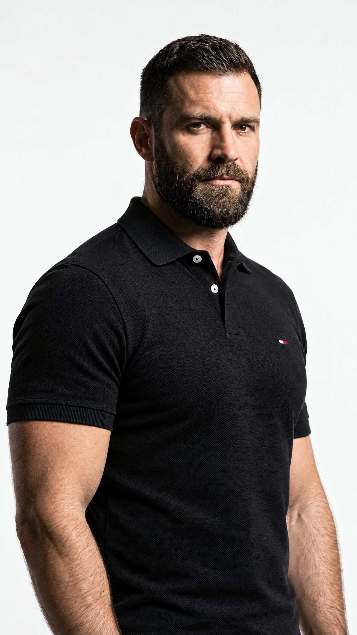 Camisa Gola Polo Minimalista Tommy Hilfiger | Preta