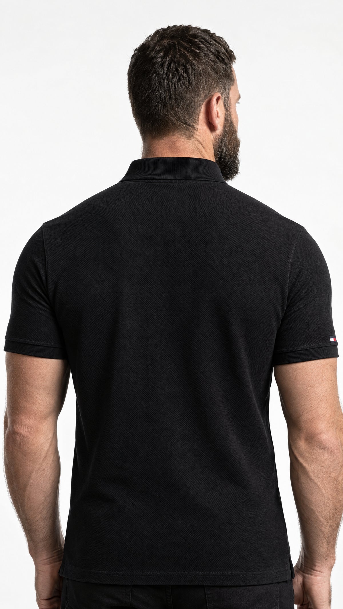 Camisa Gola Polo Minimalista Tommy Hilfiger | Preta