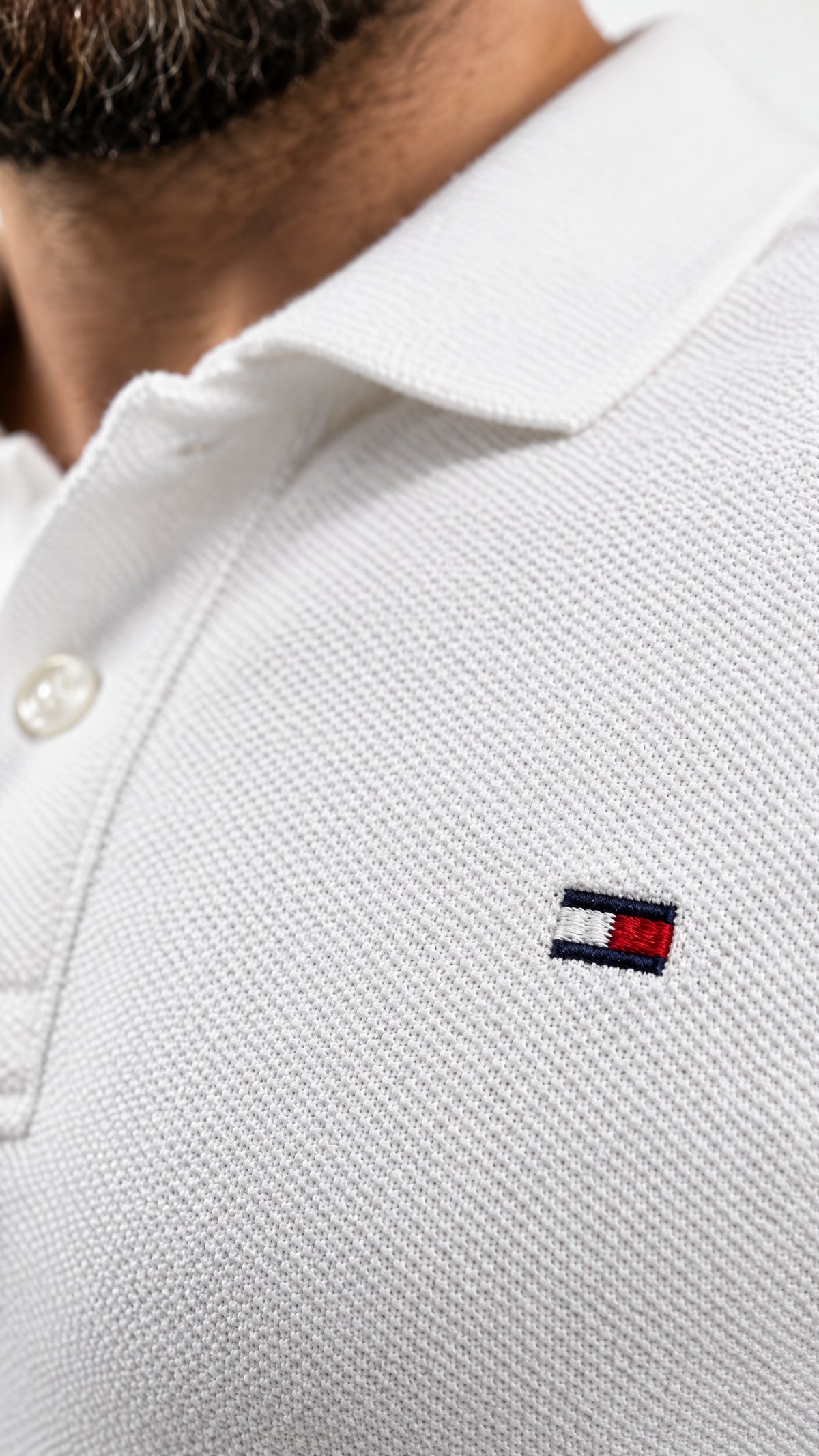 Camisa Gola Polo Minimalista Tommy Hilfiger | Branca